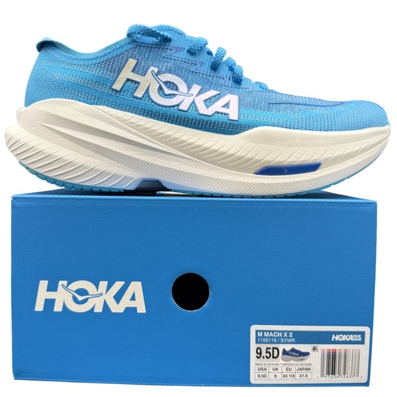 Hoka One One Other - Hoka One One Mach X 2 Men's Size 9.5D 1155119-SYWR Blue Running Sneaker Shoe